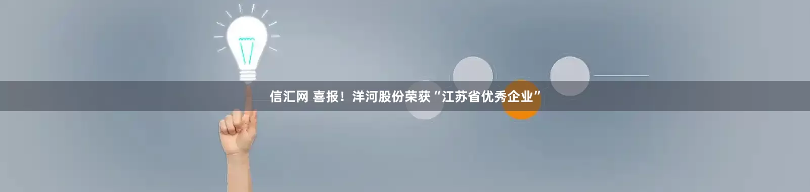 信汇网 喜报！洋河股份荣获“江苏省优秀企业”