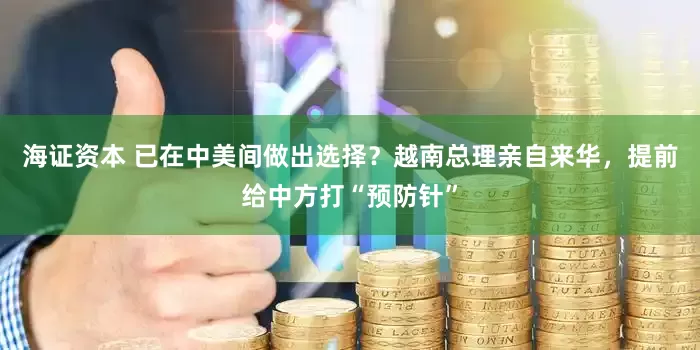 海证资本 已在中美间做出选择？越南总理亲自来华，提前给中方打“预防针”